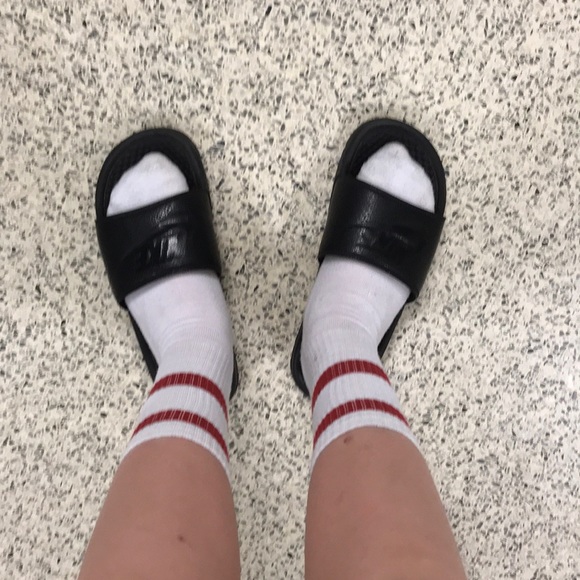 nike socks with slides